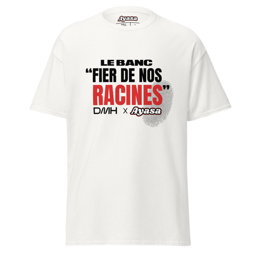 T-shirt « Fier de nos racines » collab Ayasa x Le Banc (blanc)