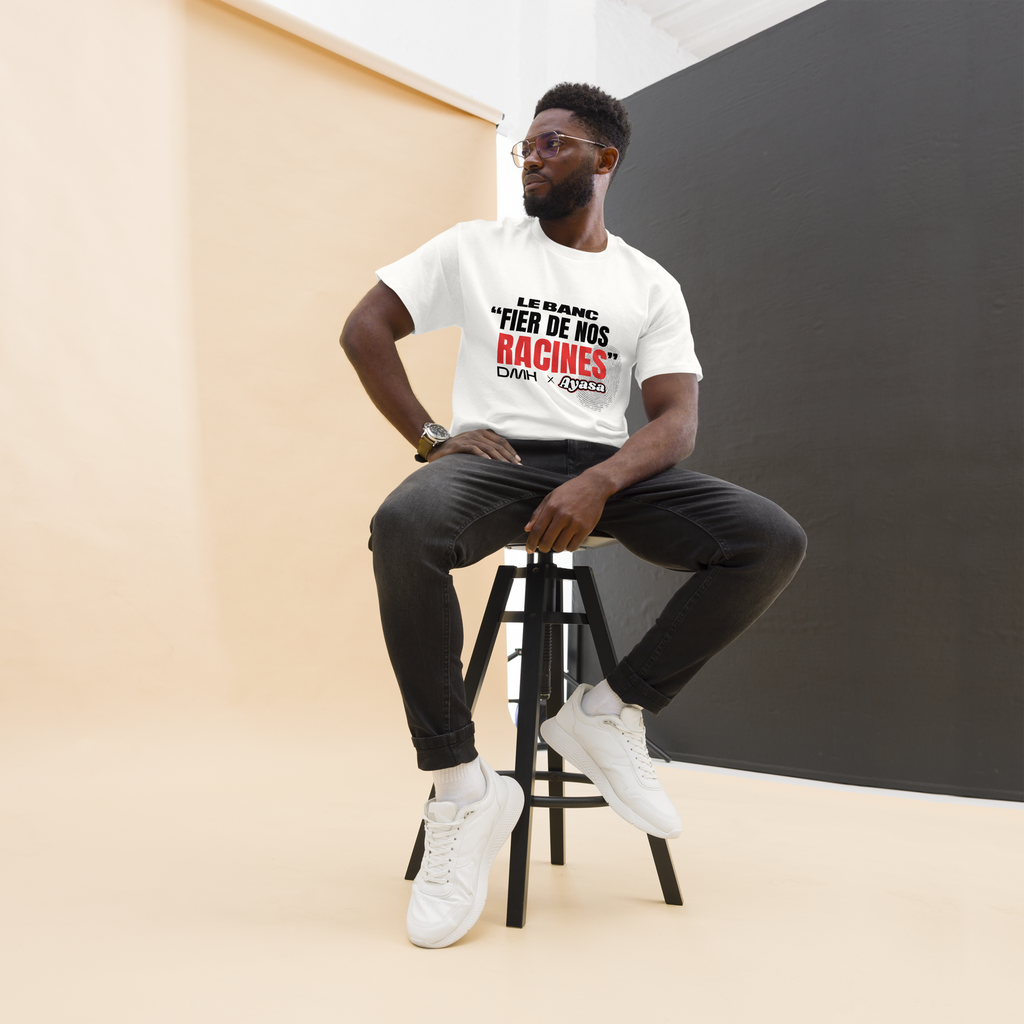 T-shirt « Fier de nos racines » collab Ayasa x Le Banc (blanc)