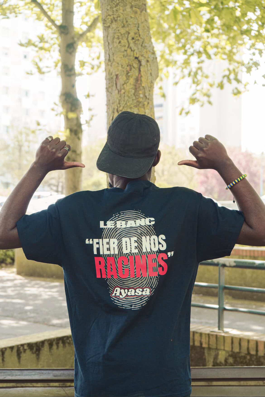 T-shirt « Fier de nos racines » collab Ayasa X Le Banc