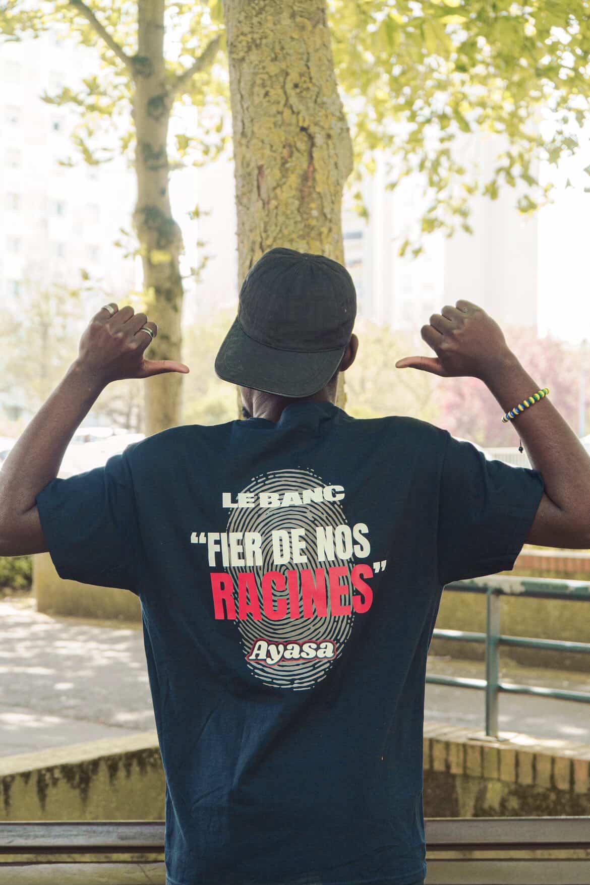 T-shirt « Fier de nos racines » collab Ayasa X Le Banc