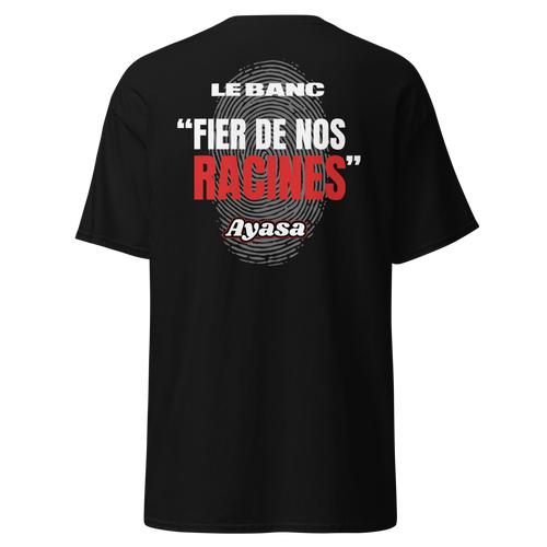 T-shirt « Fier de nos racines » collab Ayasa X Le Banc